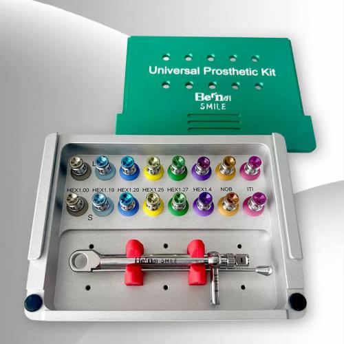 Integral sterilizable universal implant restoration tool set